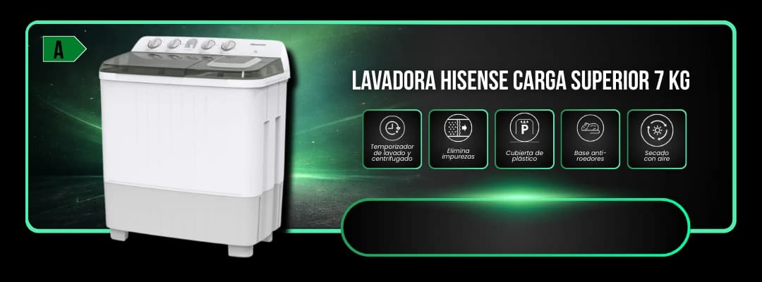 Lavadora Hisense 7kg