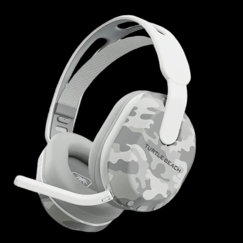 Auriculares Turtle Beach con camuflado gris y blanco para gaming