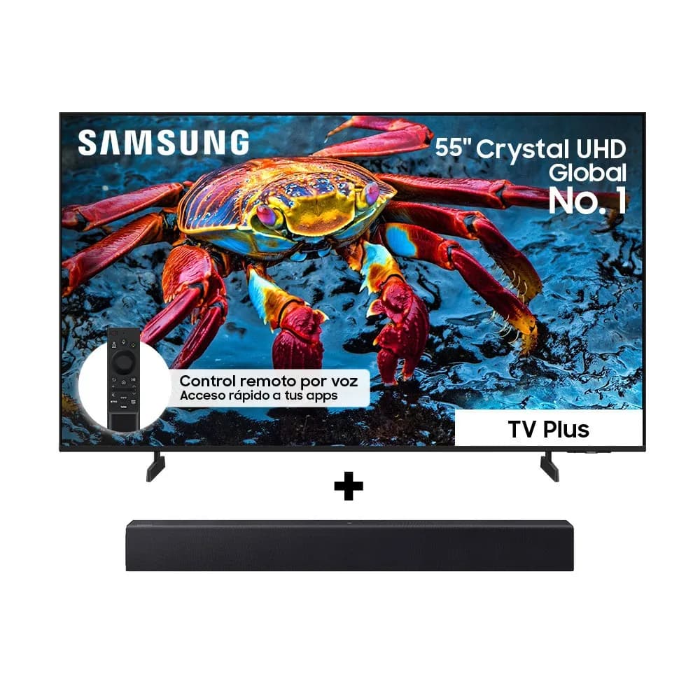Televisor Samsung Smart Crystal UHD/4K F-UN55U8500HKXZL Tizen 60Hz 20W LED + Barra de Sonido de Obsequio