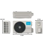 Medidas de la unidad externo del aire acondicionado midea forest