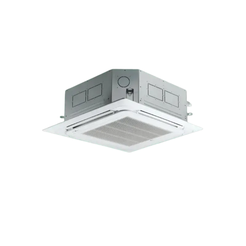 Aire Acondicionado LG Cassette Inverter – Eficiencia y Confort Aire Acondicionado LG Tipo Cassette Inverter con diseño compacto y distribución uniforme del aire.
