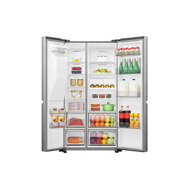 Espacio optimizado del Nevecon Hisense RS223SV5A Interior del Nevecon Hisense RS223SV5A con gran capacidad