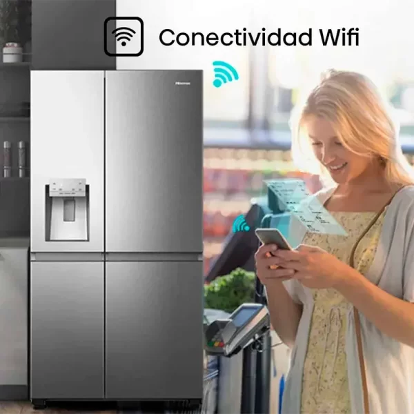 Control inteligente con WiFi del Nevecon Hisense RS223SV5A Nevecon Hisense RS223SV5A con conectividad WiFi