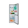 Organización interna en la Nevera Hisense 300L. Nevera Hisense 300 litros con alimentos organizados en su interior.