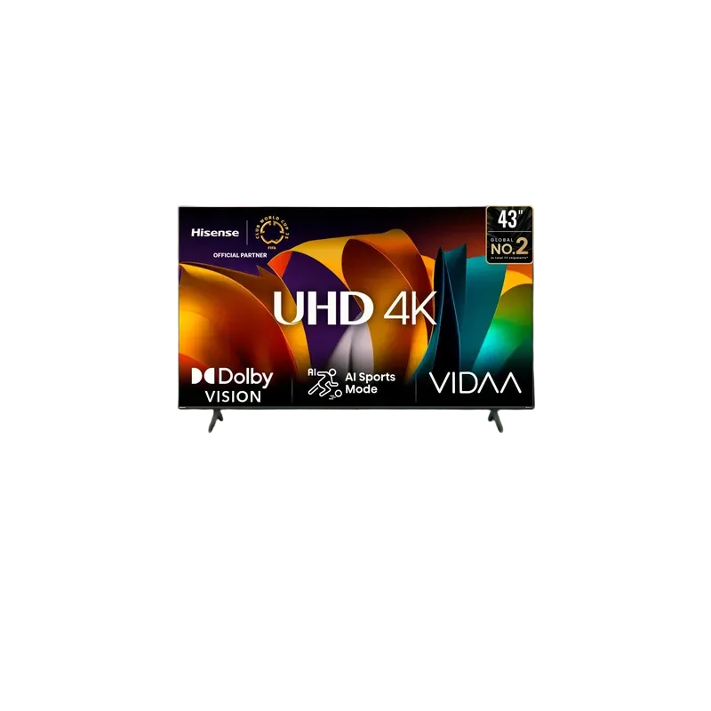 Televisor Hisense 43A6N con oferta especial y envío gratis, Hisense patrocinador autorizado de Club World Cup 25.