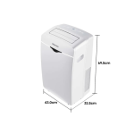 medidas del aire acondicionado hisense portatil AP-12CW1RNS20