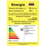 Etiqueta RETIQ Hisense BCD-558 eficiencia energética tipo B para nevecon Side by Side de 541 litros