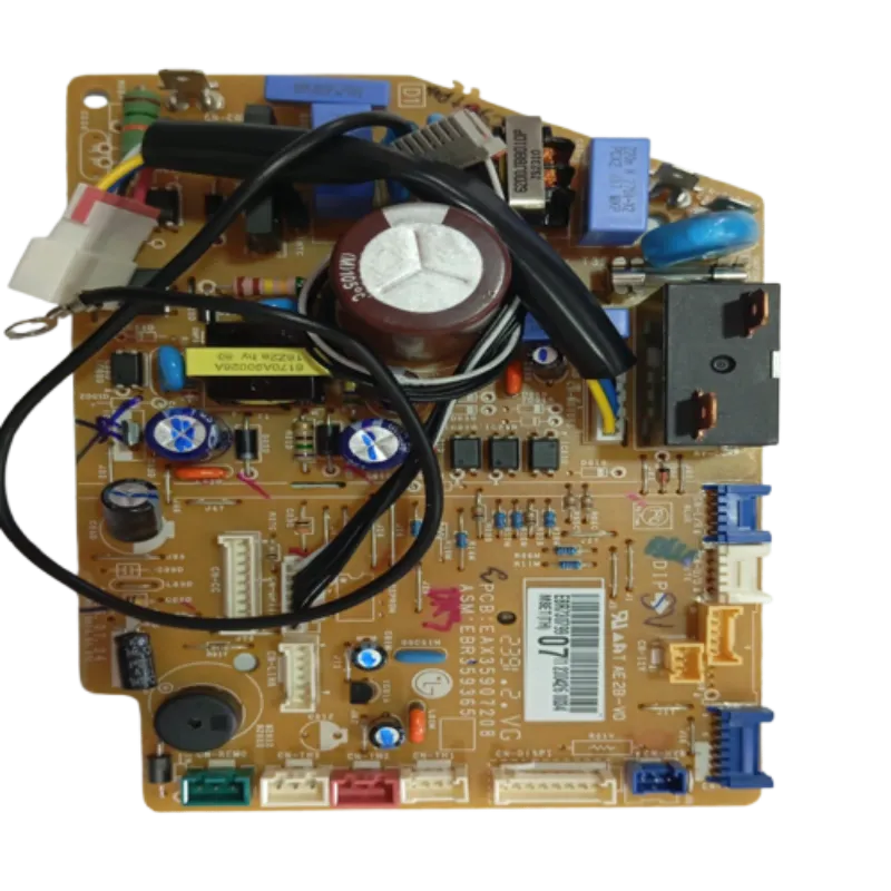 Main Board EBR73079907 para aire acondicionado LG Inverter, tarjeta electrónica original con conectores, capacitores y relés.