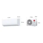 Medidas del aire acondicionado LG VO122H1