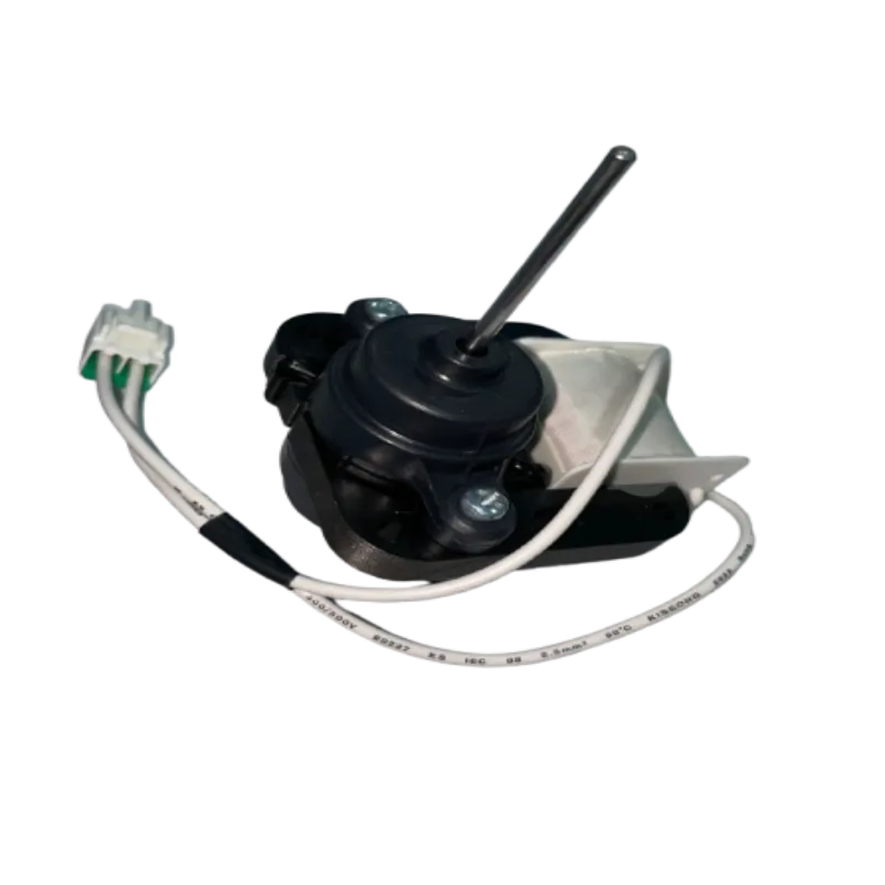 Motor AC Original LG 4680JB1017C para ventilador de refrigerador, con eje metálico y conector blanco.