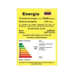 Etiqueta RETIQ de eficiencia energética del aire acondicionado Samsung AR70F12D1CB mini split.
