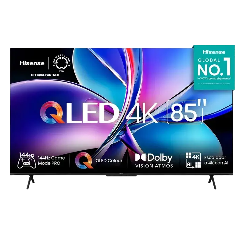 TV Hisense QLED 85″ 4K Google TV 144Hz Dolby Vision | Modelo 85Q7QG Televisor Hisense Smart 85 pulgadas QLED 4K 144Hz con Dolby Vision y escalador AI