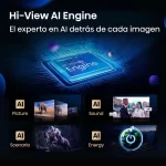 Procesador Hi-View AI Engine del televisor Hisense 65U7QG con inteligencia artificial avanzada