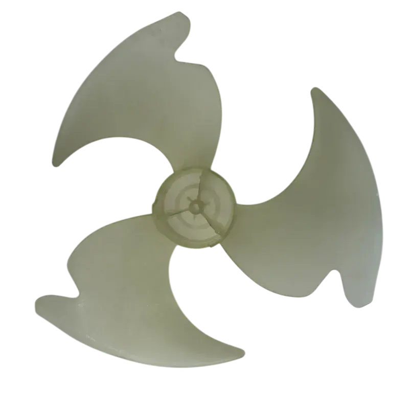 Aspa de ventilador Hisense K2034933 vista superior, repuesto de tres palas para aire acondicionado