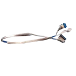 Cable plano FFC (LVDS) original para TV LG EAD65387309, mostrando los dos conectores para la placa principal y la tarjeta T-Con.