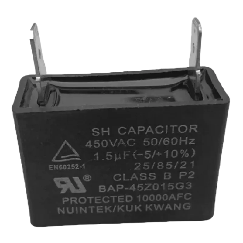 Capacitor 1.5 µF 450 V LG EAE31891706 — vista frontal Capacitor 1.5 µF 450 V LG EAE31891706 vista frontal