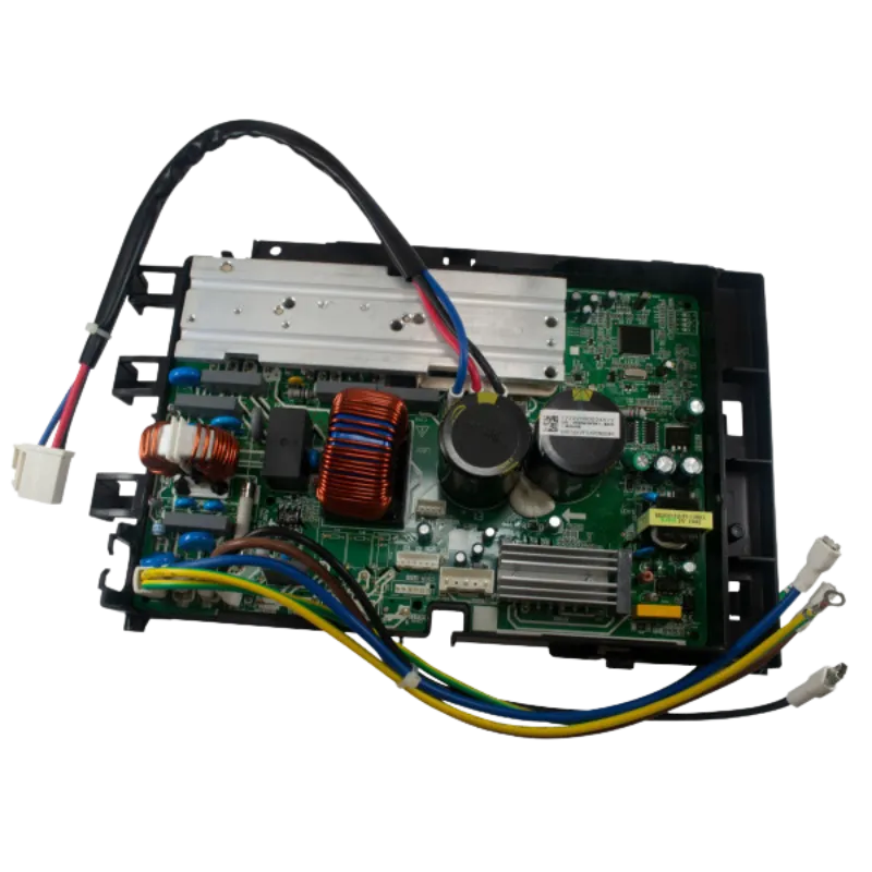 electronic control box Midea 17222000024572 con conectores y bobinas de cobre visibles
