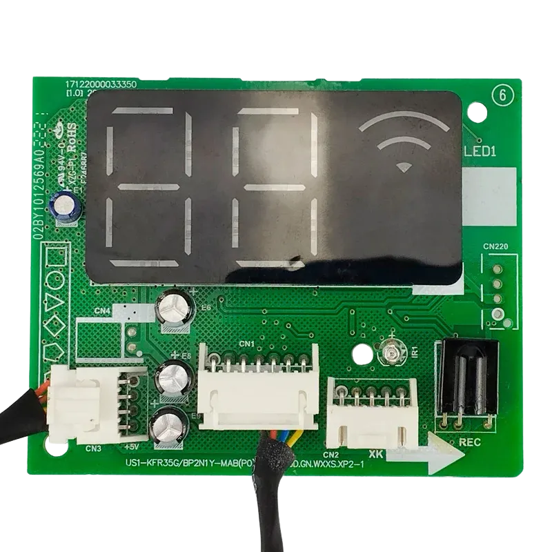 Tarjeta display frontal EU-KFR26G/N1Y-AF.JD.GN.WXXS.XS2.1 con pantalla y sensores Display Board EU-KFR26G/N1Y-AF.JD.GN con pantalla LED y conectores