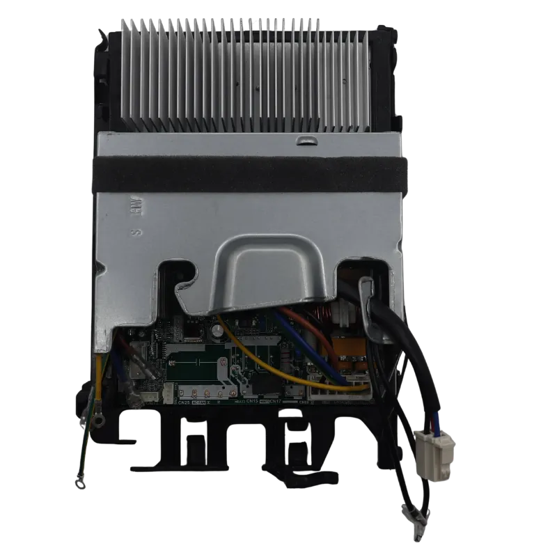 Caja electrónica Midea 17222000034016 – Vista posterior Electronic Control Box Midea 17222000034016 vista posterior con cubierta metálica