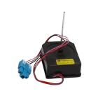 Motor ventilador LG 4681JB1029B vista diagonal con eje y cables