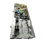 Vista lateral completa del módulo de control Midea 17222700001556, dentro de su chasis metálico.