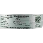 Motor Brushless DC 11002015000139 para Aire Acondicionado Midea MSABD-17CRFN1-MQ0W | Eficiencia y Bajo Consumo Motor Brushless DC 11002015000139 para aire acondicionado Midea MSABD-17CRFN1-MQ0W con eje metálico y conector de 5 cables