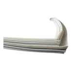 Detalle del Perfil del Sello de Puerta LG 4987JJ1004L | Calidad Original Perfil y detalle de la esquina del empaque de puerta LG 4987JJ1004L, mostrando las aletas de sellado.