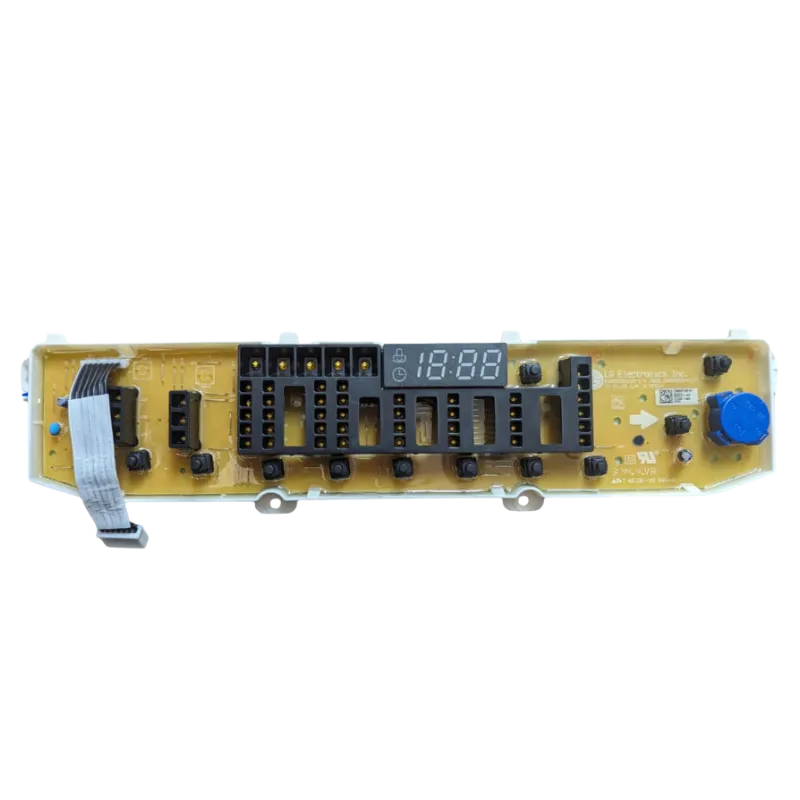 Tarjeta Display PCB original EBR83079903 para lavadoras LG con panel digital frontal y conectores de precisión.