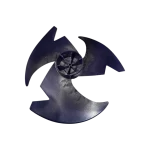 Perfil Lateral del Ventilador Axial Midea 12100105000084 – 3 Aspas Ventilador axial Midea original de 3 aspas visto desde perfil lateral