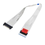 Cable FFC LG EAD63990511 en perspectiva, detalle de conectores LVDS
