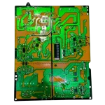 Reverso de la fuente LG EAY64928801 – lado de pistas Parte trasera PCB fuente LG EAY64928801 con pistas y pads de soldadura