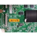 Detalle serigrafía EAX64872104 en placa LG 42LN5700-DH Close-up serigrafía y etiqueta de servicio en PCB EAX64872104 para LG 42LN5700-DH