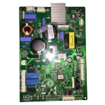 PCB principal LG EBR77678702 para refrigerador, vista vertical con bobina toroidal y disipador