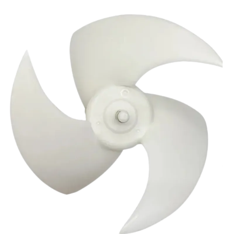 Aspa ventilador condensador LG ADP73273402 blanca de 3 palas, vista frontal con cubo central