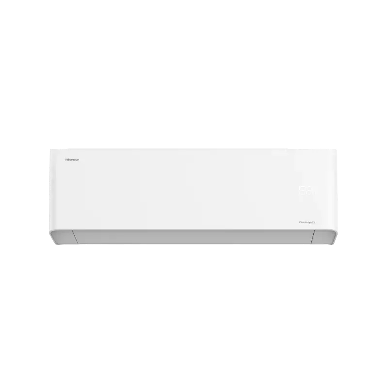 Aire acondicionado Hisense Esmeralda Inverter 36.000 BTU 220V modelo AS-36TW2HB, mini split blanco, vista frontal con panel liso y borde redondeado