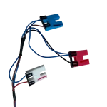 Ramales del arnés LG EAD63954710 con conectores azul, rojo y blanco