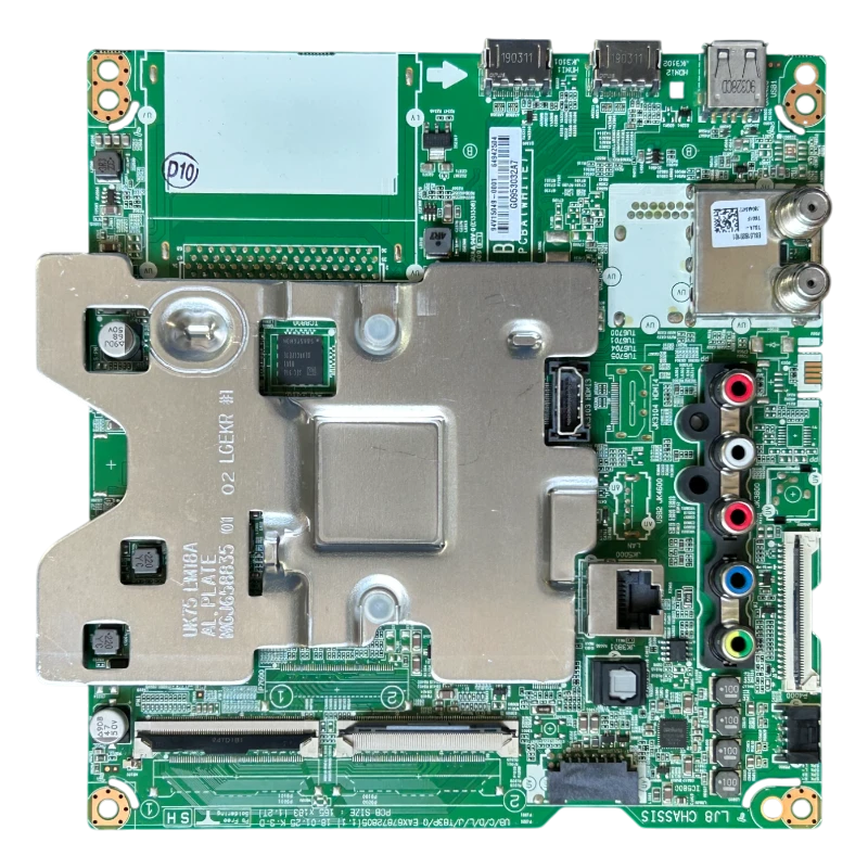 main board LG BPR Total Assembly EBU64981804 vista superior con puertos HDMI USB LAN y conectores AV