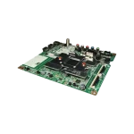 Main Board LG EBU66103911 en perspectiva con shield negro y doble conector LVDS