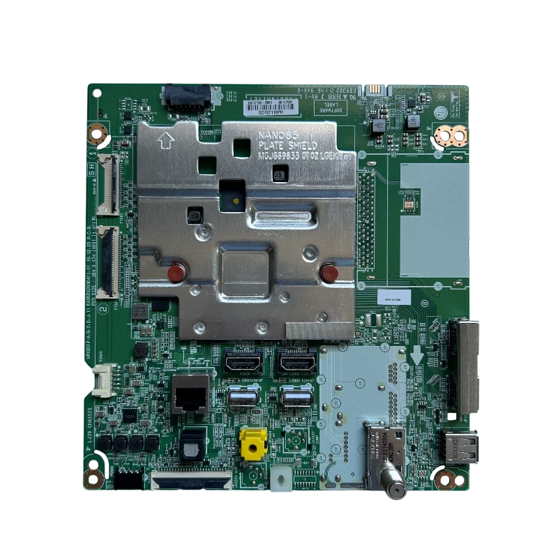 main board lg bpr total assembly ebu66117601 vista superior con puertos hdmi usb lan av y sintonizador rf