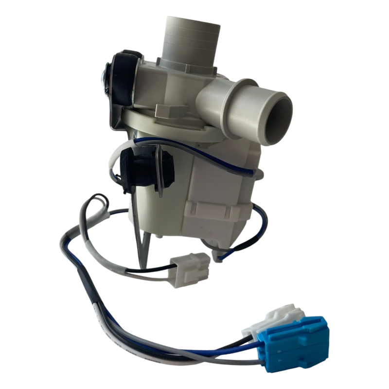 LG 5859EA1004P bomba de drenaje | Vista en ángulo Bomba de drenaje LG 5859EA1004P – vista en ángulo con salidas de manguera