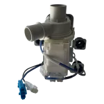 Bomba LG 5859EA1004P | Vista lateral Bomba de drenaje 5859EA1004P original LG – vista lateral de carcasa y puertos