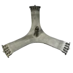 Brida-eje Samsung DC97-21488A vista superior, tres brazos simétricos con eje central ensamblado