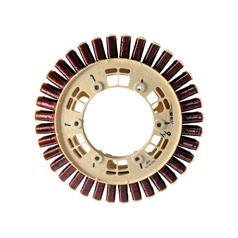 Estátor de lavadora Samsung DC31-00111A vista superior con bobinas de cobre