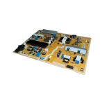 Fuente de poder Samsung BN44-00808E en perspectiva opuesta, con bobinas, fusibles y conector AC visibles