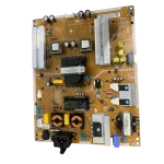 Fuente LG EAY63689102 para televisores 49" serie LX, vista vertical con transformadores y bancos de capacitores