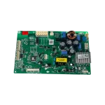 Main board LG EBR80757417 vista superior con conectores y bobina de cobre