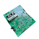 main board lg ebr85801114 ok55-nb dcolllb vista en ángulo mostrando disipador y capacitores