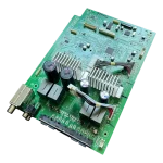 main board lg ebr88920716 vista en ángulo con disipador y capacitores de potencia