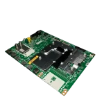 EBU63755401 – Diagonal Izquierda Main Board LG EBU63755401 perspectiva izquierda con blindaje, LVDS/FFC y puertos laterales