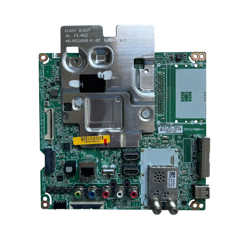 Main Board LG EBU64089701 para TV 70UJ658T-DA.BWCMLJR – vista frontal con puertos HDMI, USB, LAN y sintonizador